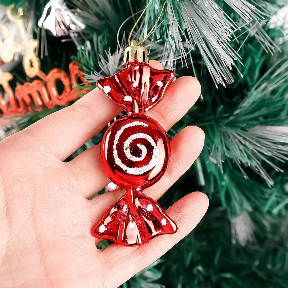 6/1 шт. подвески для рождественской елки пластиковые конфеты подвесные шары DIY рождественские елочные украшения для дома новогодние рождественские украшения Navidad