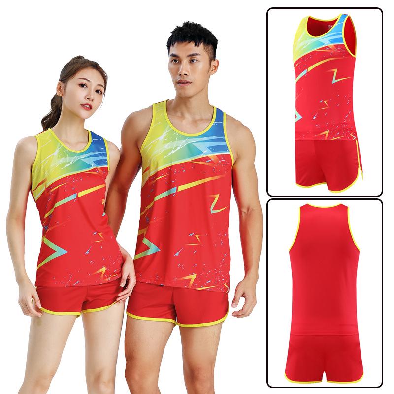 Тренировочный костюм для легкой атлетики для мужчин и женщин: Спортивная одежда для спринта и марафона с шортами для уроков физкультуры в начальной школе