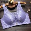 Сексуальный бюстгальтер женский кружевной бюстгальтер пуш-ап бюстгальтер без косточек сетка большого размера нижнее белье однотонное бесшовное тонкое беспроводное мягкое цветочное ABC чашка