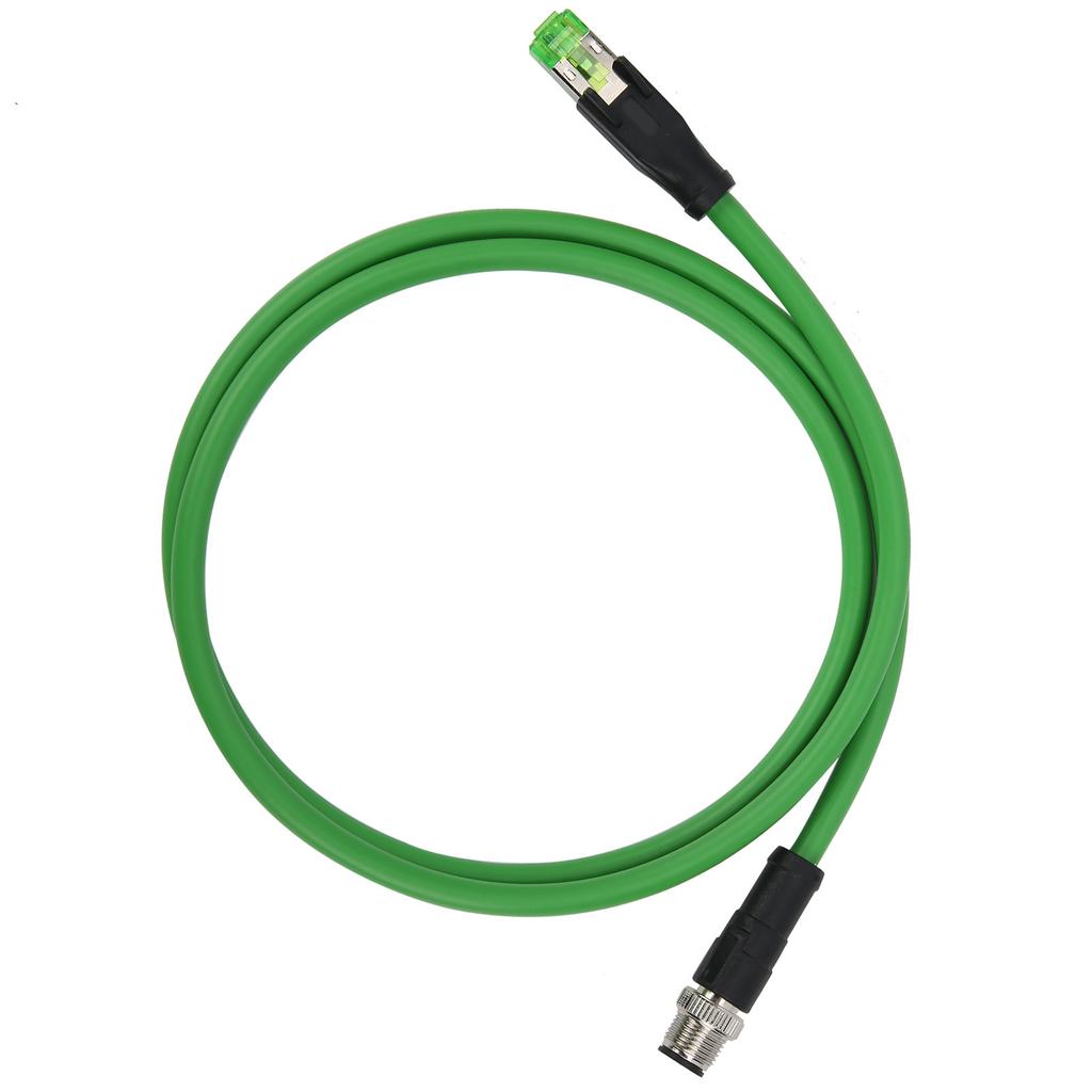 M12 to RJ45 Patch Cord 4Pin Networking Cable for Industrial Ethernet Applications IP67 Waterproof