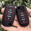 Для VW Golf 4 5 6 7 Bora Jetta POLO MK4 MK6 Bora Passat B5 B6 Superb Tiguan Beetle Автомобильный силиконовый чехол-футляр для брелока
