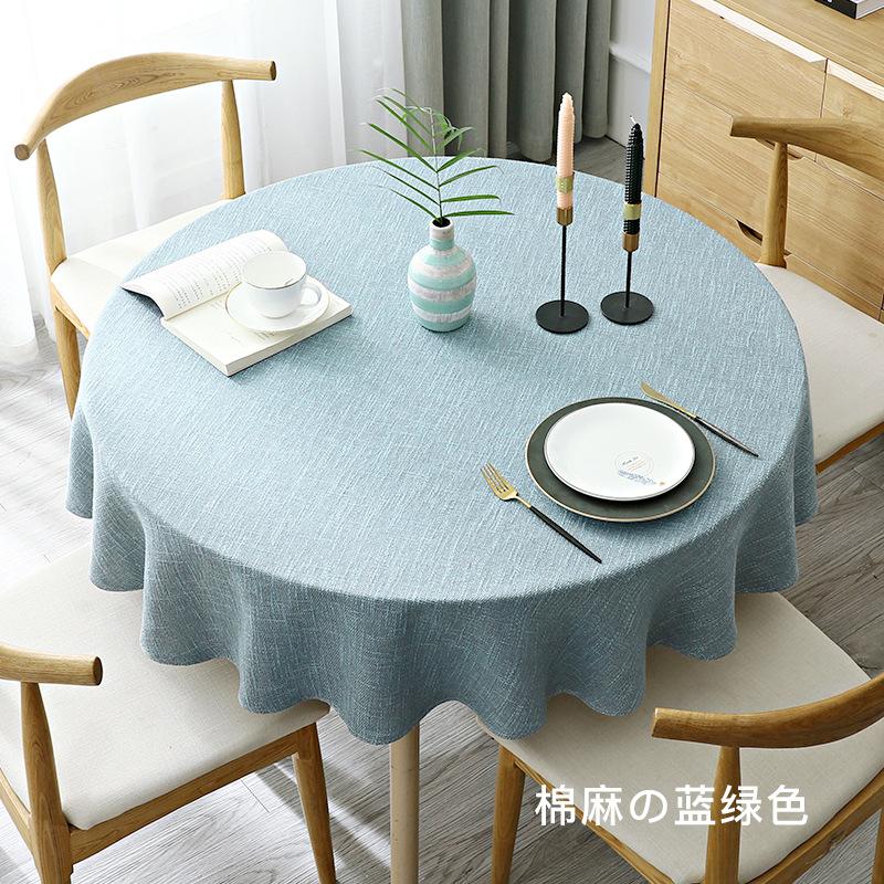 Круглая скатерть Ткань Хлопок и Лен Свежая Круглая Бытовая Скандинавский Минимализм Ресторан Отель Скатерть Скатерть