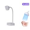9 светодиодная настольная лампа для ногтей, сгибаемая на 360°, лампа-сушка для ногтей, автоматическое сенсорное УФ-отверждающее освещение, гель-лак
