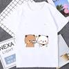Kawaii аниме Bubu Dudu с принтом и графикой, модная одежда для пар, повседневная хипстерская футболка унисекс, уличная женская футболка в стиле Харадзюку