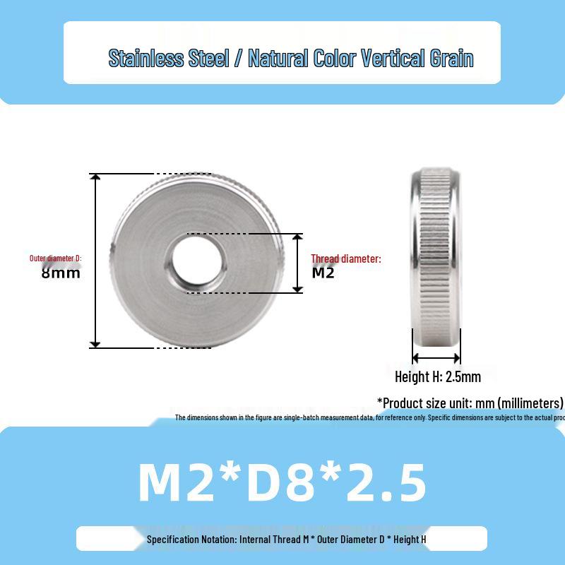 Высокопрочная накатанная гайка M3/M6/M10 из нержавеющей стали
