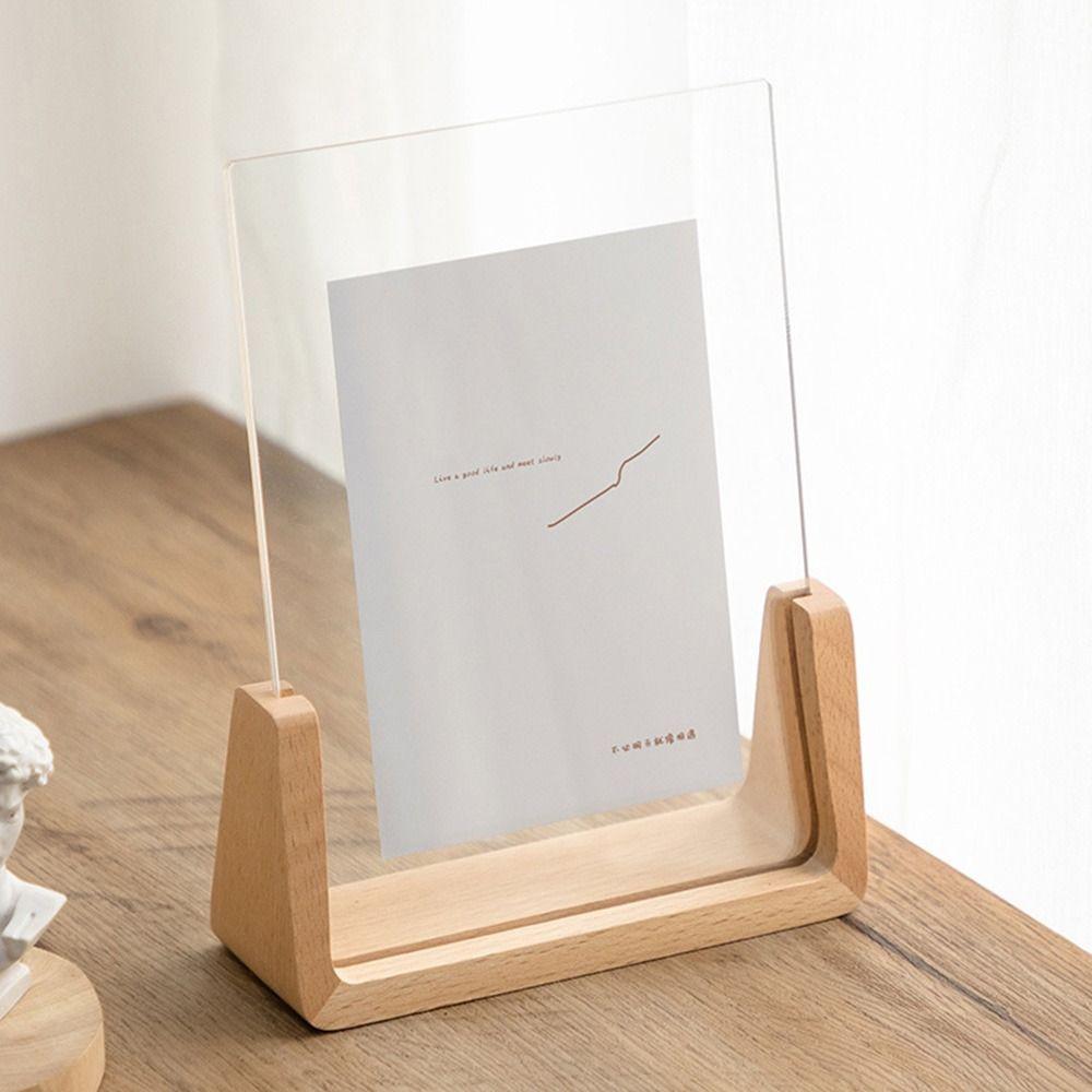 U Shape Photo Frame Transparent Photo Holder Home Modern Decoration Photo Protection