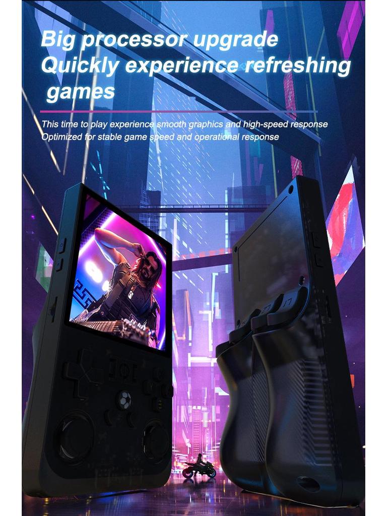 Портативная игровая консоль R36sMAX: 4,0-дюймовый HD-экран, двойной джойстик, в стиле ретро-аркады