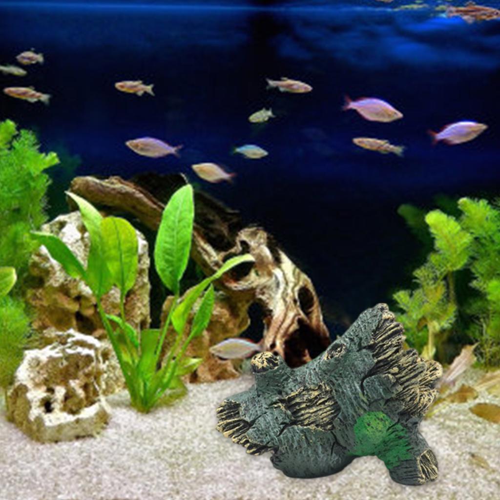 Украшения для аквариума Реалистичный ствол Ландшафтный дизайн Смола Коряга для горшечного растения Укрытия для креветок и рыб Пещера-укрытие Дом