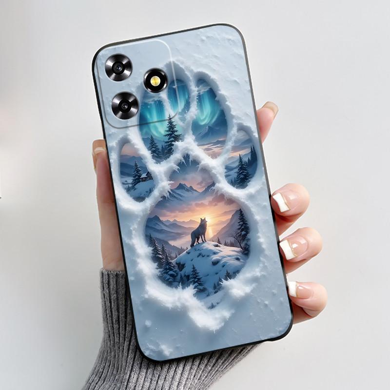 Для ZTE V50 Design 4G V 50 Умный чехол Милый кролик Черный Мягкий силиконовый чехол Для ZTE Blade A73 4G Axon 50 Lite Чехол для телефона Fundas