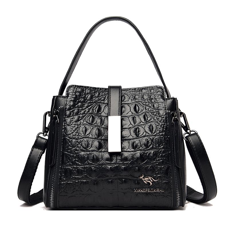 Crocodile Pattern Leather Bag for Women Feminine Shoulder Bag Crossbody Bag