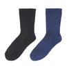 Phiten Socks, Semi-Long, 2-Pair Set (Black and Navy), Sizes 22-24cm, Antibacterial and Odor-Resistant, Arch Support