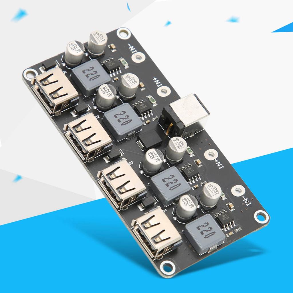 4-канальный модуль быстрой зарядки 12 В 24 В в QC3.0 Power Buck USB зарядное устройство для телефона плата преобразователя