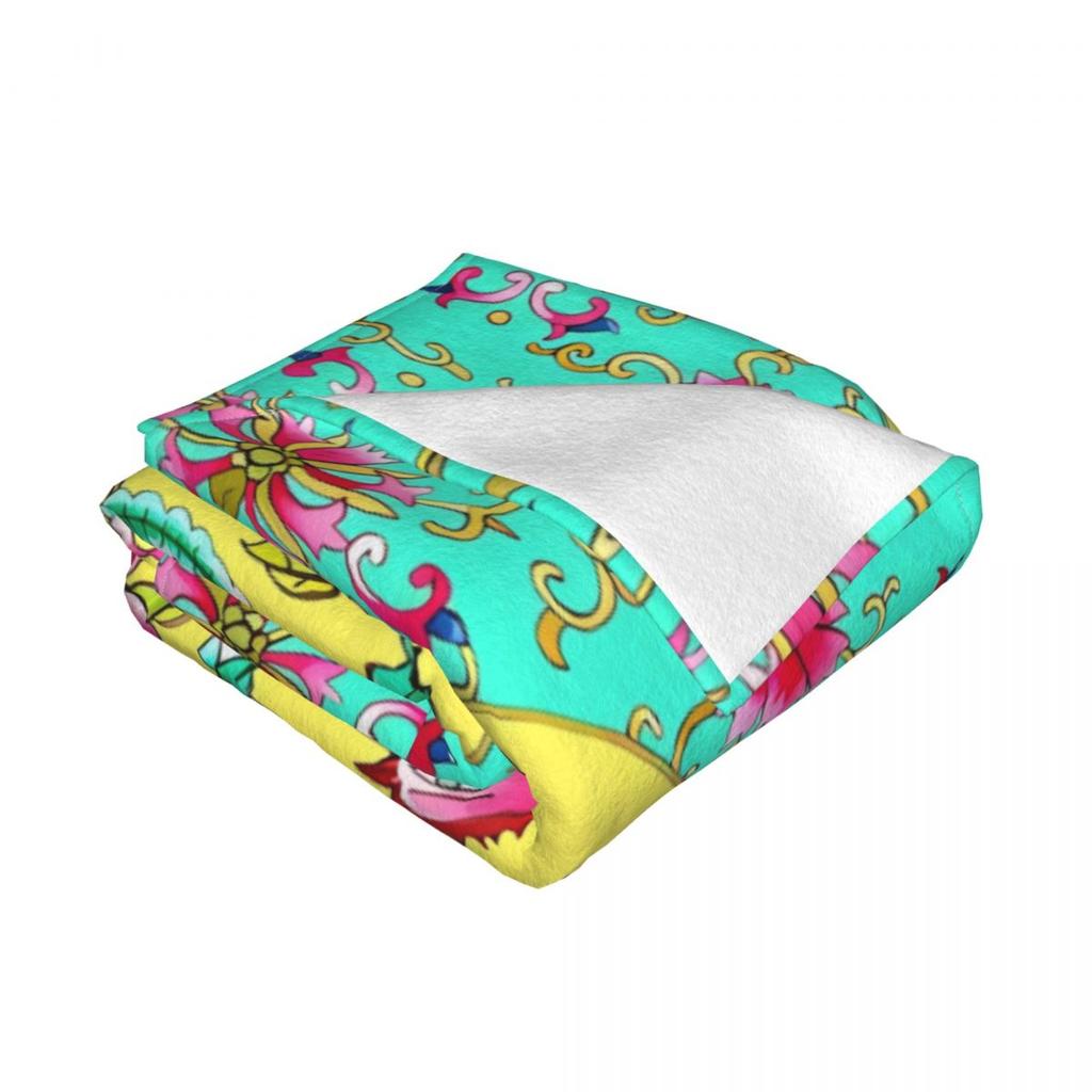 Peranakan Pattern Yellow 2024 An Ultra-Soft Micro Fleece Blanket
