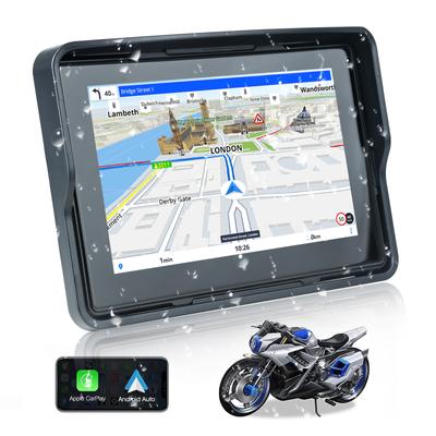 5-дюймовый портативный навигатор для мотоцикла GPS беспроводной Carplay Android Auto IPX7 водонепроницаемый сенсорный экран для мотоцикла