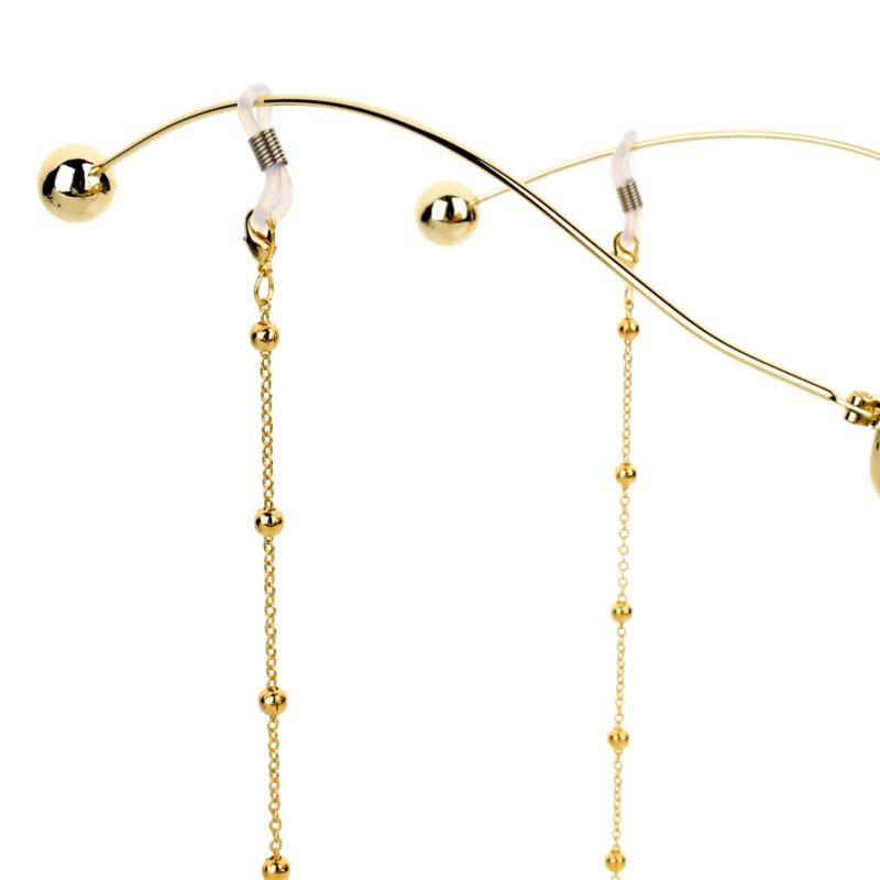 Reading Glasses Chain for Women Metal Sunglasses Cords Beaded Eyeglass Lanyard Hold Straps Men Eyewe