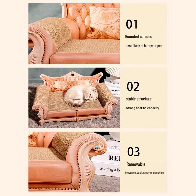 Luxury Vintage Sofa Cat Scratcher & Bed