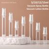 Вакуумная дорожная многоразовая бутылка 5 мл, 10 мл, 12 мл, 15 мл, вакуумная бутылка-распылитель для лосьона, косметическая упаковка, контейнер для разлива жидкости