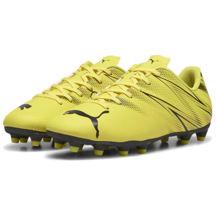 Puma Attacanto Comfortable Lightweight FG AG Artificial Grass Soccer Shoes Men Soccer Shoes Yellow Black 107477-02
