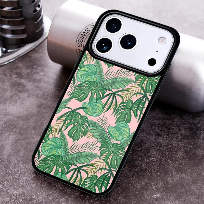 Чехол для телефона с принтом «Цветок Монстеры и Тропические Зеленые Листья» для iPhone 17 16 15 Pro Max Air 14 13 12 11 Plus, Ударопрочный Чехол-Крышка