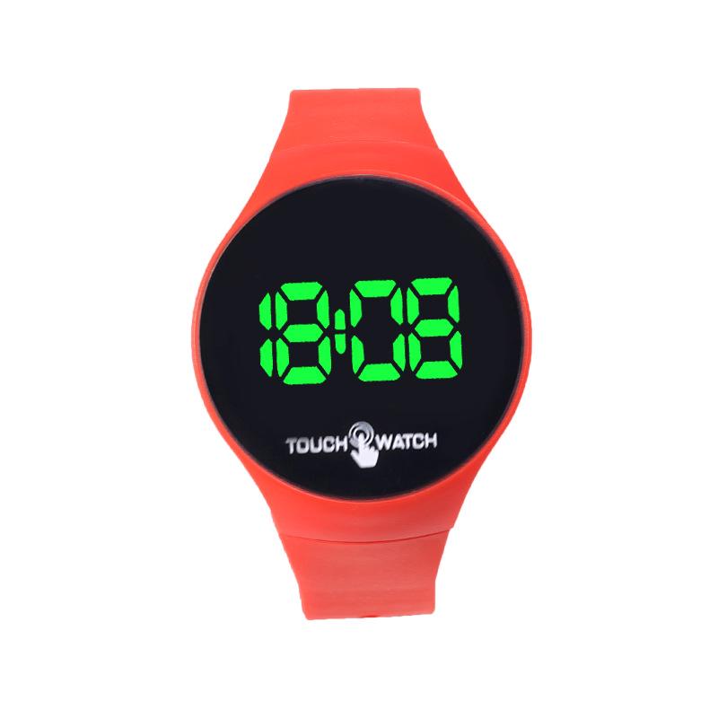 Унисекс Спортивные часы со светодиодным сенсорным экраном в корейском стиле – Модные, Простые, Дизайн с зеленой подсветкой
