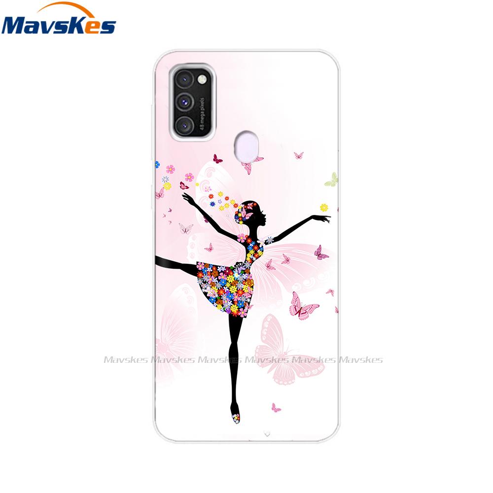 Чехол для Samsung Galaxy M21 Задняя крышка Мягкий силиконовый TPU Чехол для телефона Для Samsung Galaxy M20 M21 M30 M30s M31 Чехол Защитный бампер