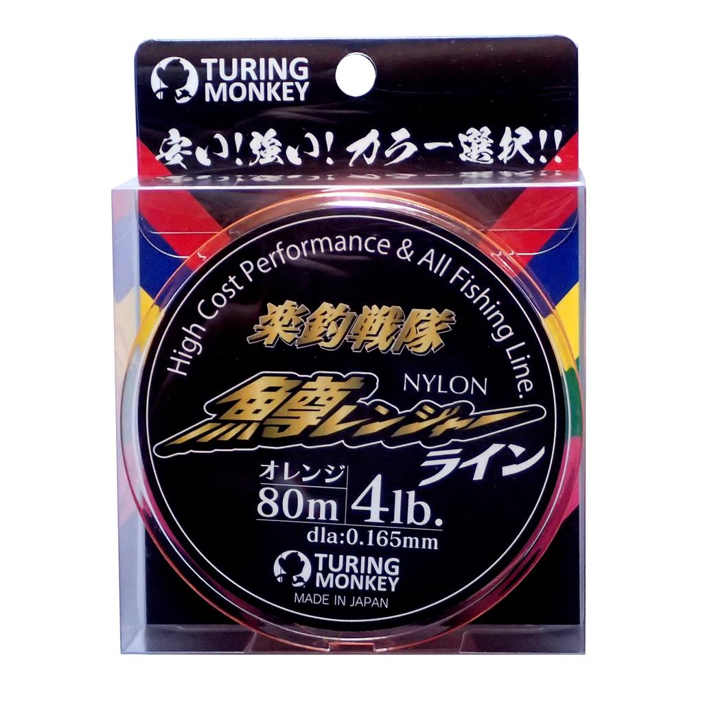 Turing Monkey Turing Monkey Rakutsuri Sentai Trout Ranger Line нейлон 80 м 4 фунта оранжевый