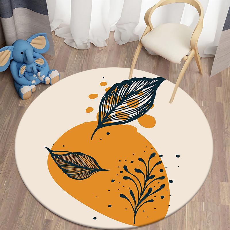 Домашний декор, напольные коврики в стиле бохо, круглый ковер с принтом для гостиной, спальни, детской комнаты, напольные коврики, декор, мягкий детский коврик