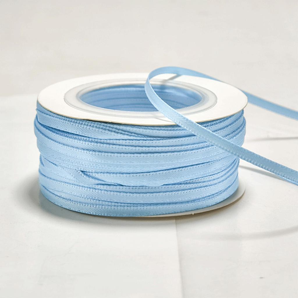 50 Yards 0.3cm Encrypted Double-sided Polyester Silk Ribbon Ribbon Webbing Hair Accessories Handmade Bow Gift Box Packaging Ribbon