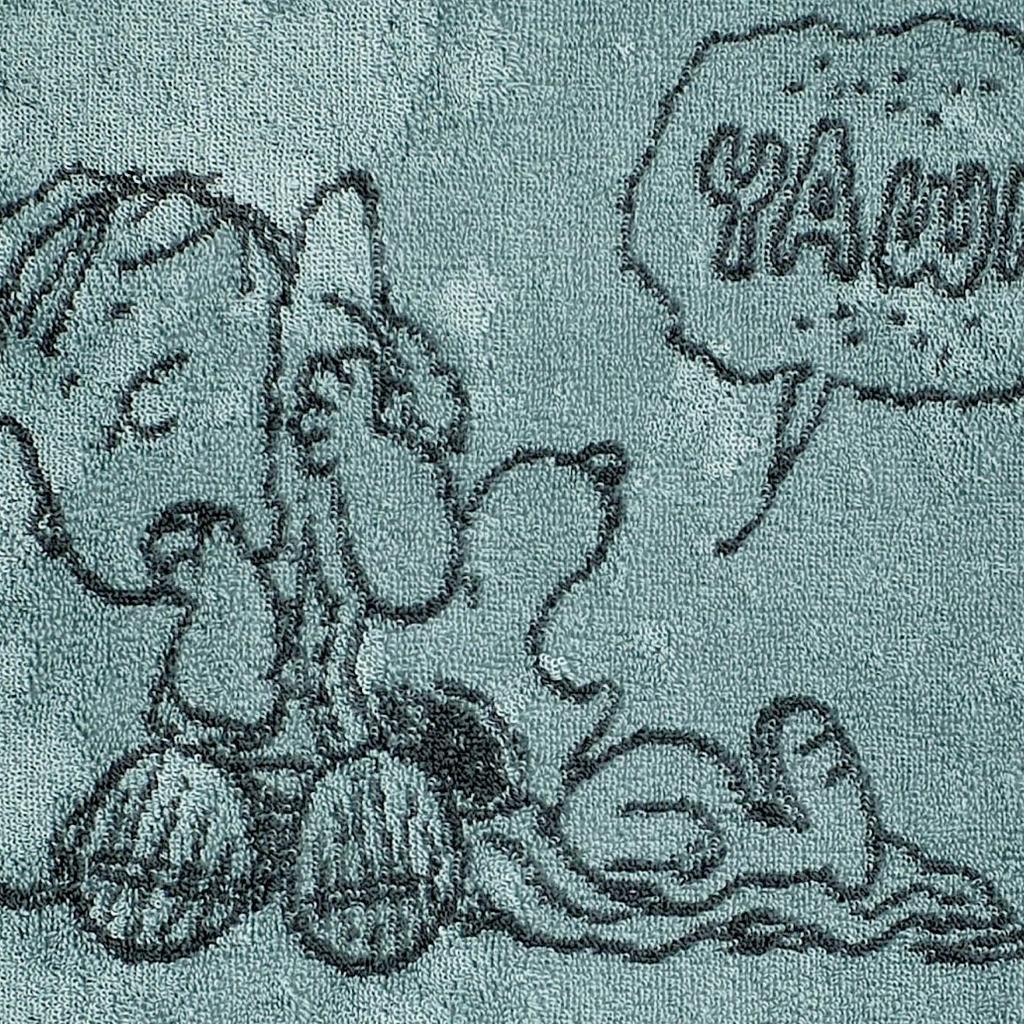 Полотенце для лица Nishikawa Snoopy 34x80см Стираемый Хлопок Покрывало Linus Сделано в Японии Imabari Зеленый XT25136601 PN5604TW 100%