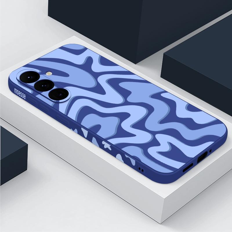 Для Samsung S24 S23 Ultra S22 S21 FE A54 A54 A52 A34 A14 A53 A71 A51 A72 Мягкий противоударный чехол из ТПУ для телефона Модный чехол в полоску с узором