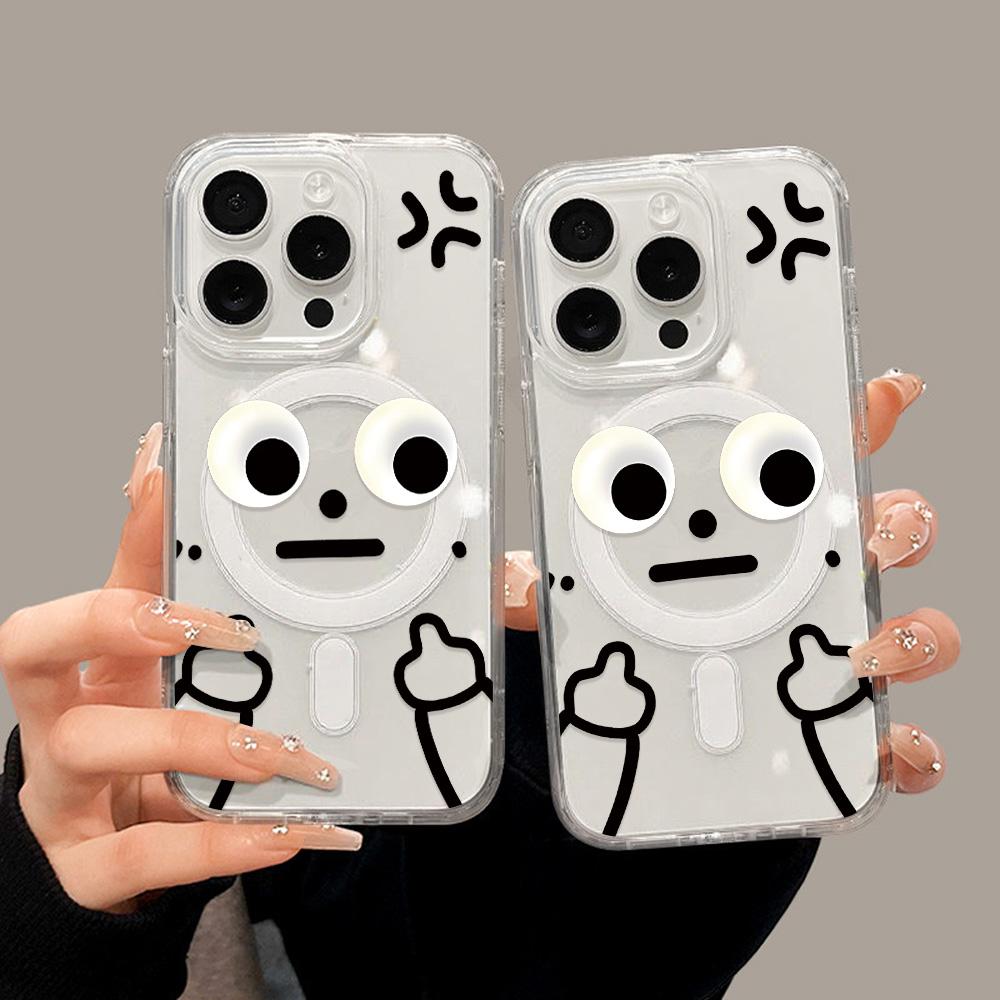 Магнитный чехол для телефона для iPhone 12 14 16 17 Pro 17 16 15 14 13 12 Pro Max 12 13 14 15 16 Высококачественный противоударный чехол Полная защита Милый стиль