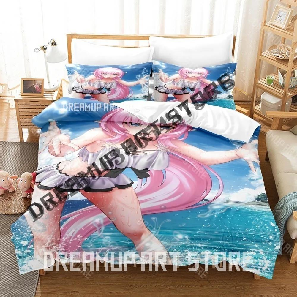 3D Печать Элизия Honkai Impact 3rd Комплект постельного белья Односпальный Полуторный Двуспальный Queen King Размер Комплект постельного белья для спальни взрослого Пододеяльник Комплекты Аниме Постельное белье