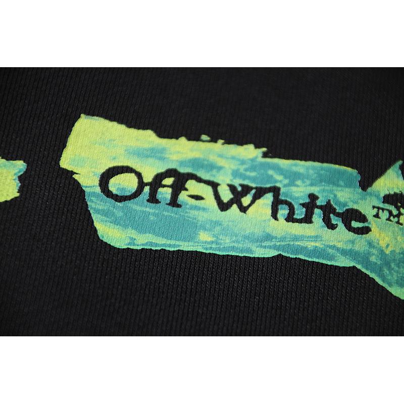 1302 Off-White 2025 Autumn/Winter New OW Hollow Graffiti Arrow Pattern Printed Men's and Women's Zipper Hoodie