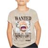 One Piece Luffy T Shirt Four Emperors Short Sleeve Zoro Sanji Chopper Ace Law Tee Children's Clothing Fashion Costumes for Kids Top