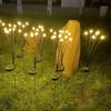 Solar Powered Garden Floor Lights, Star Burst Flickering Firefly Lights, Outdoor Courtyard Christmas Party Decorations