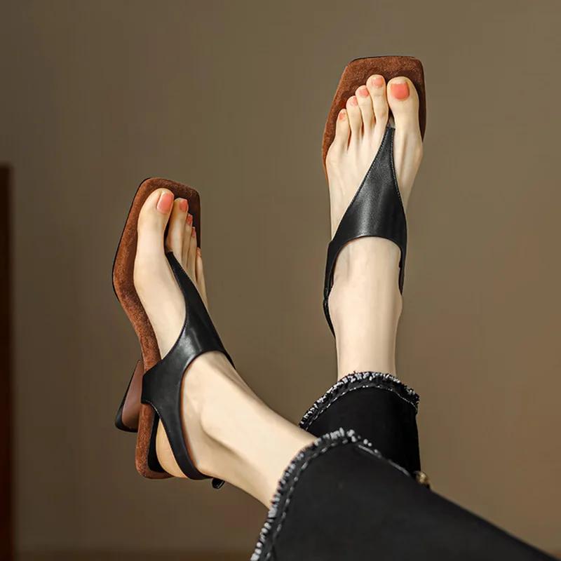 Женские сандалии в стиле ретро, модные летние повседневные сандалии на танкетке с перемычкой для пальца для вечеринок и отпуска