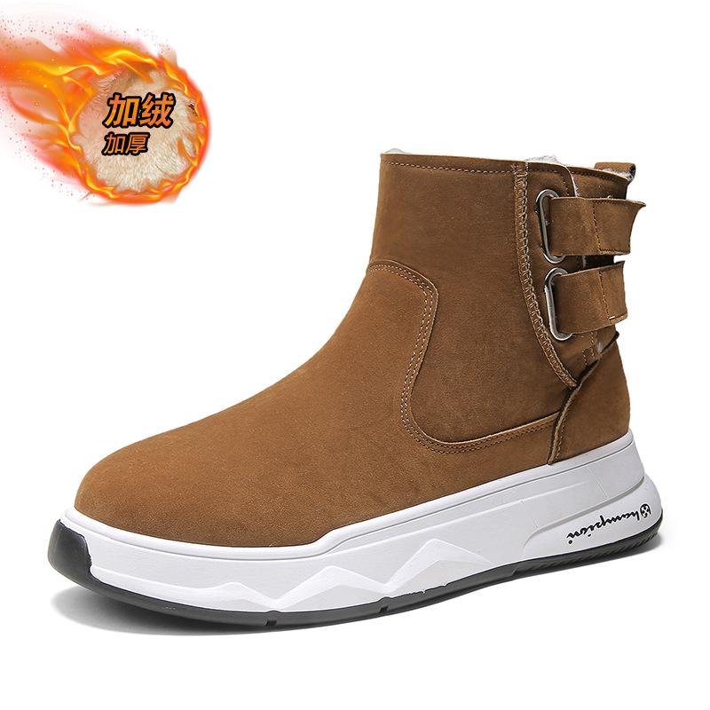 Fashion 2024 Winter New Thick Couple Snow Boots Plus Velvet Warm Side Zipper Outdoor Casual Short Boots Cold Resistance Men Cotton Shoes