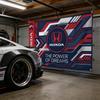 BWG5 ДЛЯ HONDA RACING Декоративный Флаг Высококачественный Полиэстер Устойчивый к Выцветанию Машинная Стирка Внутренний Наружный Подвесной Баннер