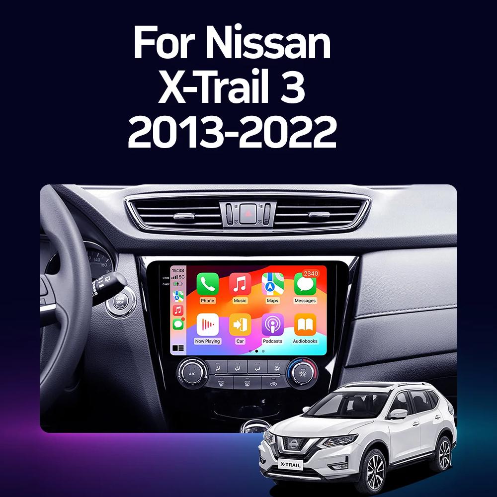 Беспроводной CarPlay&Auto Android 14 Радио для Nissan Qashqai J11 X-Trail 3 T32 2013-2017 Автомобильный Мультимедиа GPS Навигация Авторадио