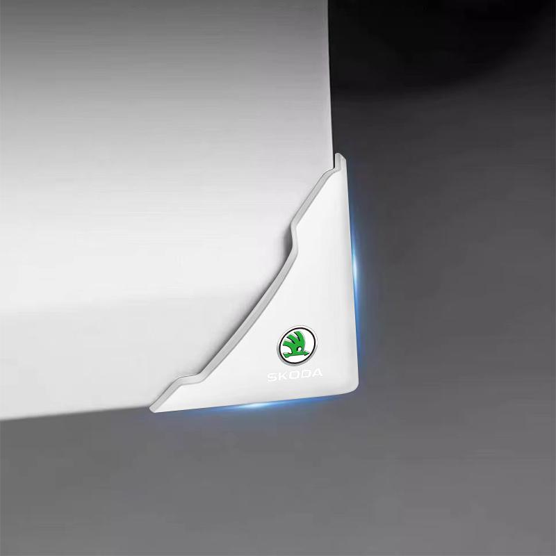 2 шт. Силиконовые защитные накладки на углы дверей автомобиля, предотвращающие столкновения, для Skoda Octavia Fabia A7 Kamiq Kapoq Kodiaq Rapid SCALA Superb Yeti Derivati