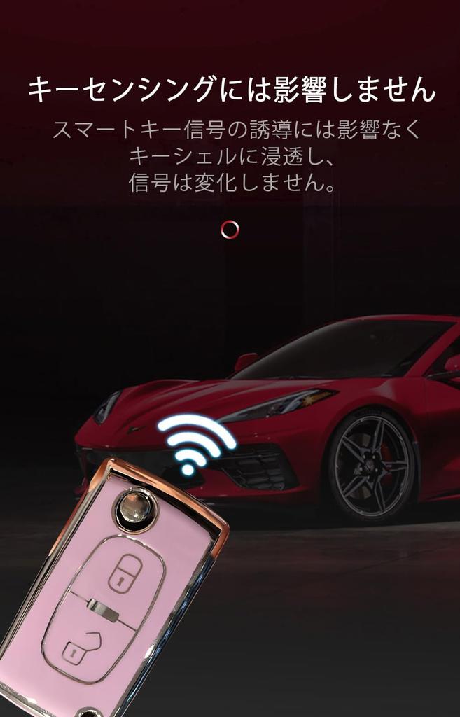 [TECART] Peugeot Dedicated Key Case, Key Cover, Keychain, Remote Control Key, Key Bag, Keyring,