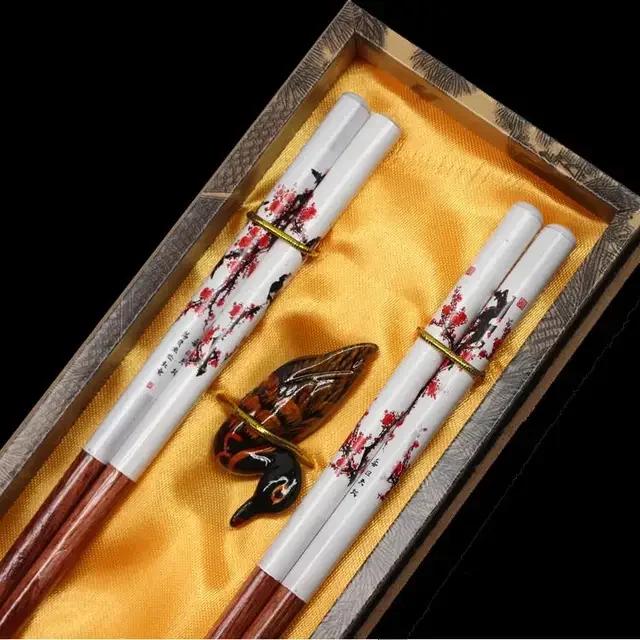 Craft Chopsticks Gift Box Wedding Gifts Chinese Characteristics Overseas Gifts Chopsticks Wooden Chopstick Set Wooden Kitchen