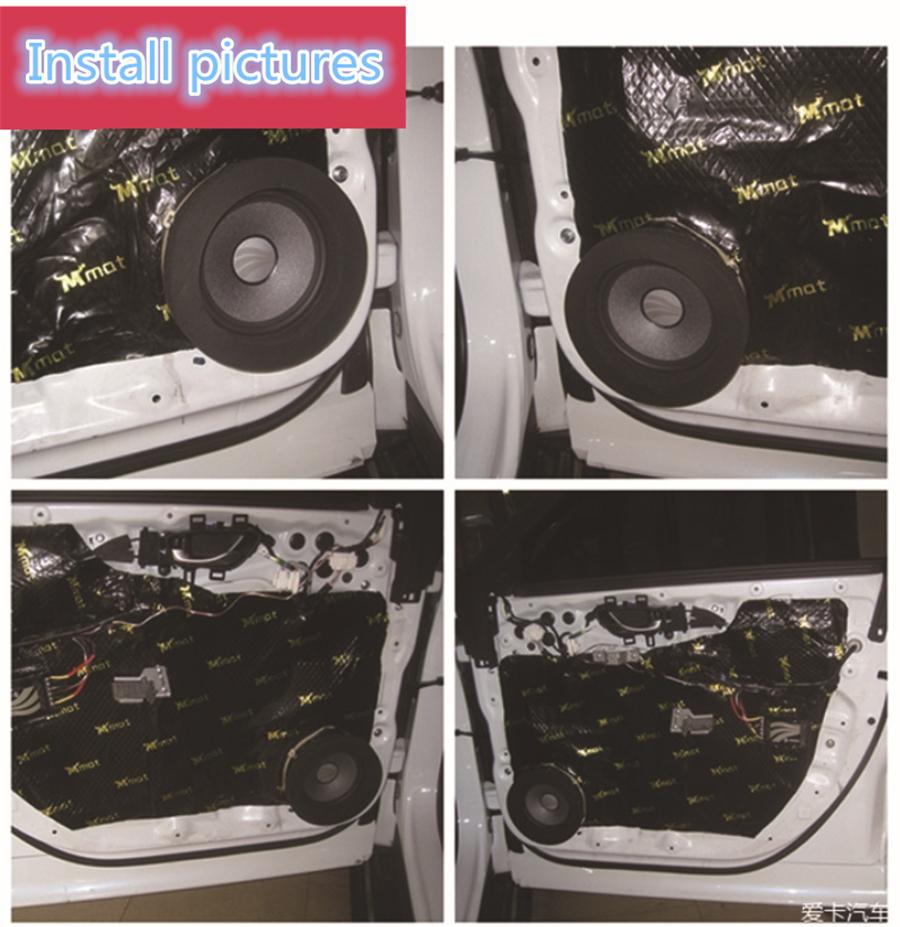 4 шт. 6,5-дюймовое автомобильное динамик кольцо бас дверная отделка звукоизоляция хлопок аудио колонки звук самоклеющееся изоляционное кольцо