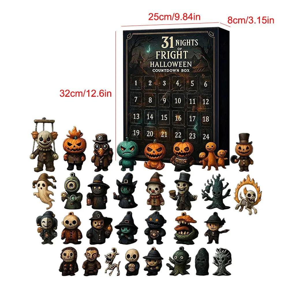 7/15/31-Day Halloween Countdown Calendar Halloween Advent Calendar with Collectible Eerie Figurines Surprise Box Halloween Gifts