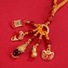 Hanging Ornaments God of Wealth Pendant Enamels Bag Pendant Vintage Hanging Ornament  Car