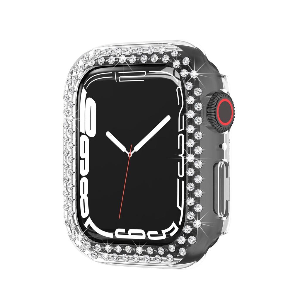 Роскошный защитный чехол-крышка с бриллиантами для Apple Watch Series 7 Gen 41/45 мм