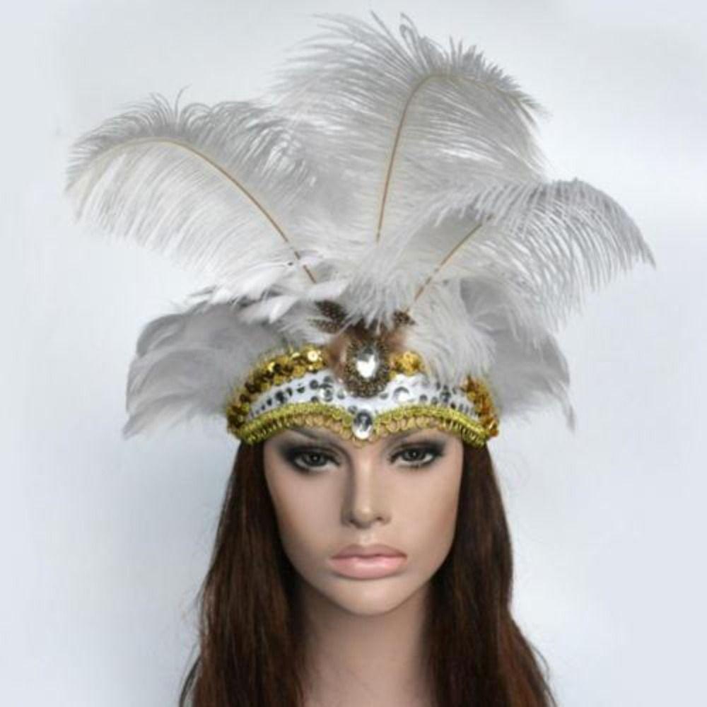 Kids Peacock Indian Hair Accessories Feather Headdress Halloween Carnival Hair Band