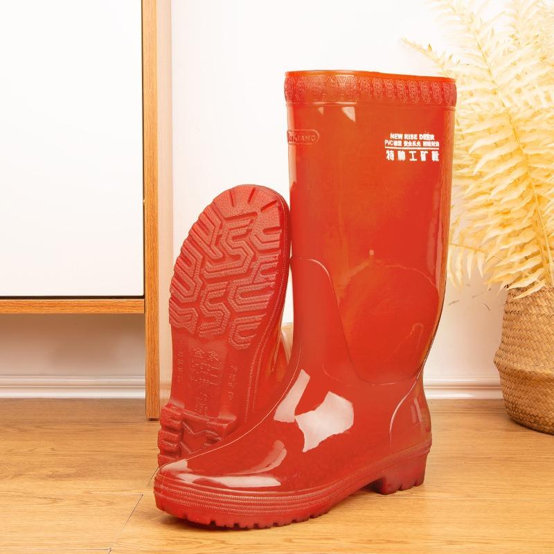 Мужские высокие дождевые ботинки Golden Elephant без внутренней подкладки, длинные водонепроницаемые ботинки, резиновые сапоги без сетки, цвет черный чай, цена от производителя, нескользящие