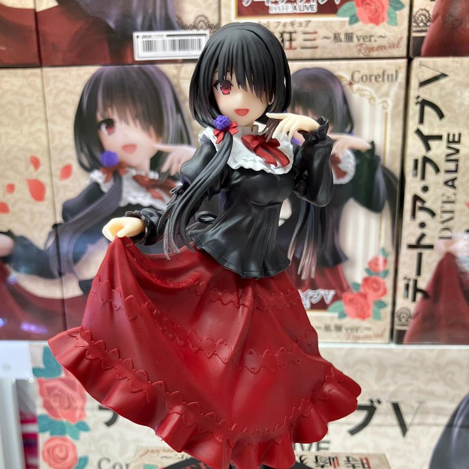 Новая аниме-фигурка Токисаки Куруми из DATE A LIVE, милая модель девушки, игрушка из ПВХ, черное платье, нарядная, стоячая модель, модель автомобиля, украшения, игрушка