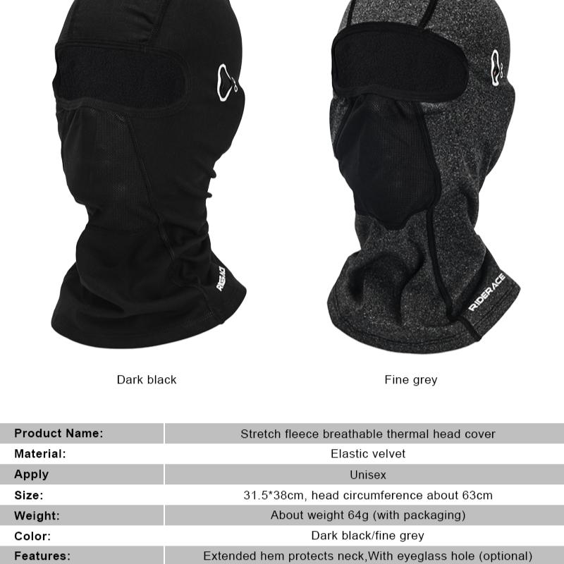 Winter Cycling Cap Bike Full Face Cover Headwear Warm Windproof Balaclava Helmet Liner Hat Climbing Fishing Running Neck Scarf